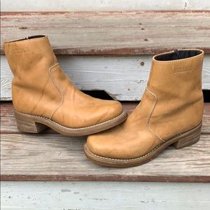 Durango leather above ankle zip side boots sz8D